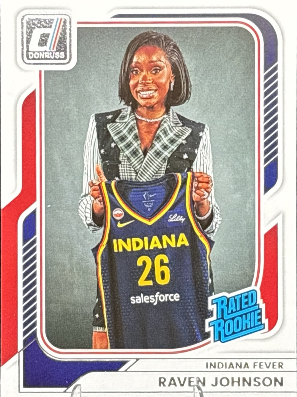Panini Donruss Raven Johnson Rated Rookie Indiana Fever Basketball Card